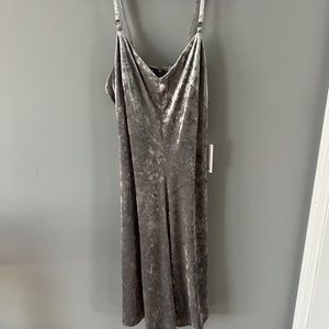NWT silver velvety Calvin Klein dress
